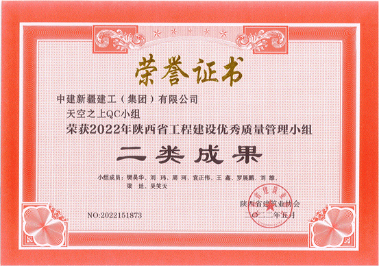 2022年QC陕西省二等奖